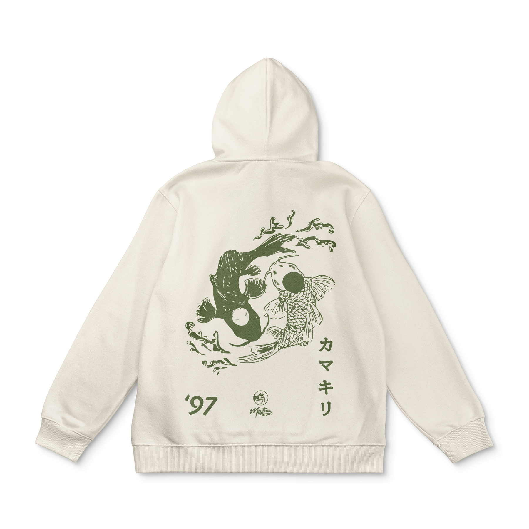 Koi Fish Hoodie - Natural White