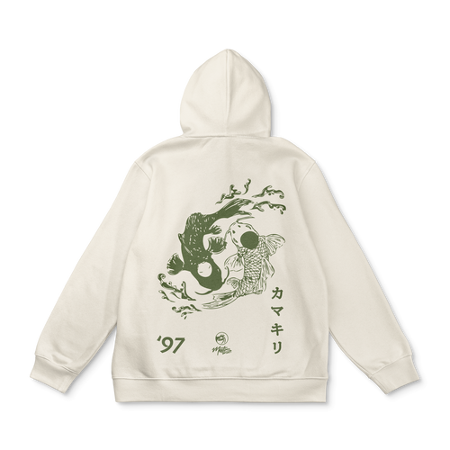 Koi Fish Hoodie - Natural White
